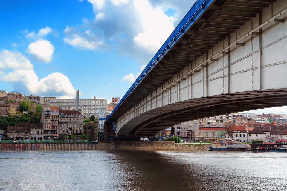 Bridge over Danube, Belgrade, Serbia